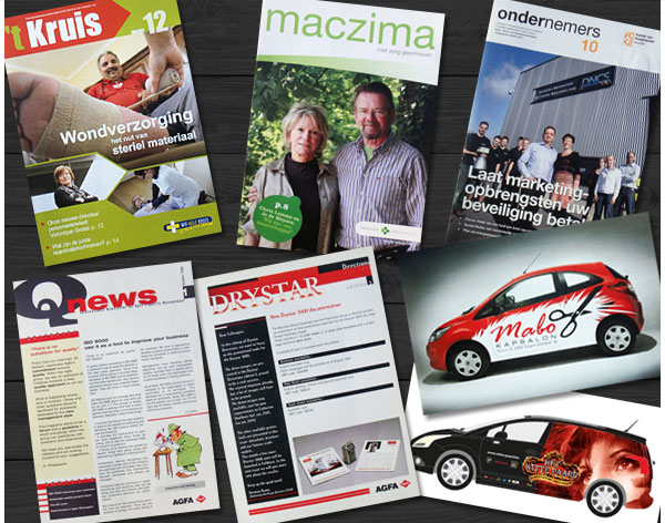 Magazines en beletteringen